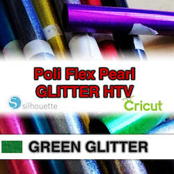 Adhesive wholesaling: GREEN Glitter Poli Flex HTV Iron-on