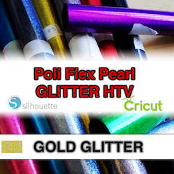 Adhesive wholesaling: GOLD Glitter Poli Flex HTV Iron-on