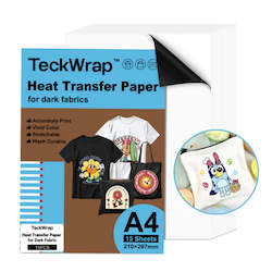 Adhesive wholesaling: Dark Fabrics Inkjet Transfer Paper Sheets Pack