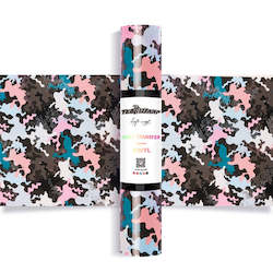 Adhesive wholesaling: Pink Camouflage HTV