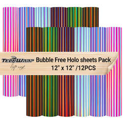 Adhesive wholesaling: Bubble Free Holographic Adhesive Vinyl Pack