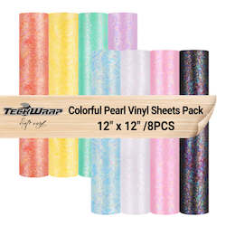 Adhesive wholesaling: Colourful Pearl Vinyl Sheets Pack