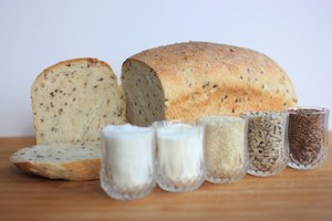 Three Seeds Sourdough Bread