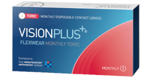 Biofinity Toric Clinical Equivalent: CooperVision VisionPlus+ Flexiwear Toric 6 Pack