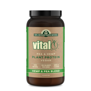 Products: Vital Plant Protein Pea & Hemp Protein Powder Blend 500G