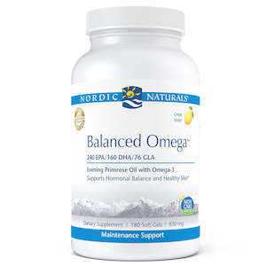 Nordic Naturals Balanced Omega Lemon 180 Softgels