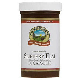 Health supplement: Natures Sunshine Slippery Elm 100 Capsules