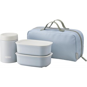 In-store retail support services: Thermos Insulated Lunch Box Kit 5 pics - Sky Blue