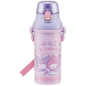 Skater Drink Bottle 480ml (Melody&Kuromi)