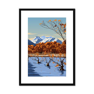 Glenorchy Willow Trees Framed & Mounted Print