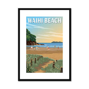 Waihi Beach, NZ Framed & Mounted Print