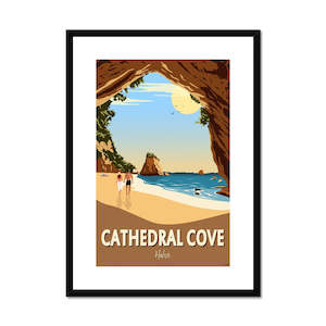 Cathedral Cove Framed & Mounted Print