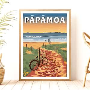 Papamoa - Motiti - Travel Poster, New Zealand