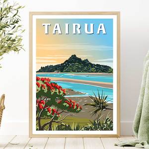 Tairua Travel Poster, New Zealand