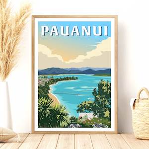 Pauanui Travel Poster, New Zealand