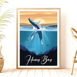 Hervey Bay Travel Poster, Queensland - Australia