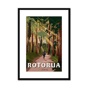 Rotorua Redwoods Framed & Mounted Print