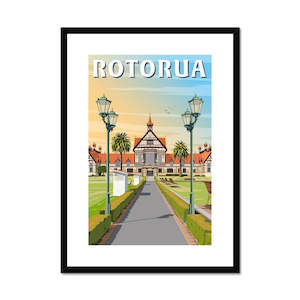 Rotorua Museum and Gardens Framed & Mounted Print