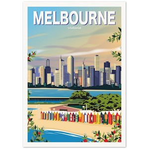 Creative art: Melbourne - Victoria - Travel Poster, Australia