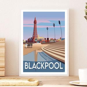 Blackpool Travel Poster, England