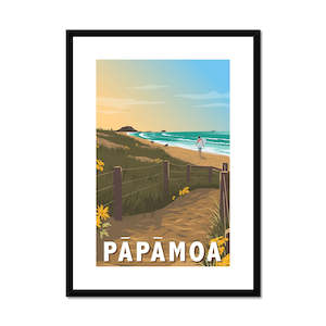 Pāpāmoa Beach Framed & Mounted Print