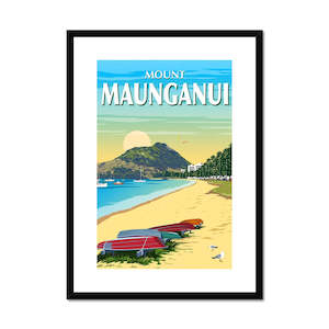 Creative art: Mount Maunganui - Pilot Bay Framed & Mounted Print