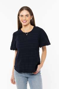 Carefree Top- Navy