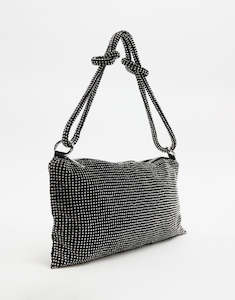 Maddie Rhinestone Bag Black