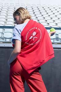 Tuesday: Sporty Sweatshirt Cherry Red