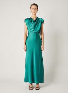 Esmaee: UTOPIA MIDI DRESS - JADE