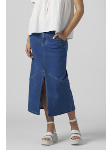 Madly Sweetly Moto Denim Skirt