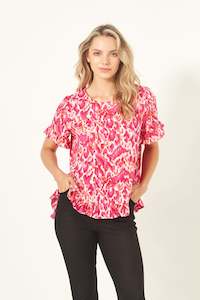 Madelaine Top Berry Print