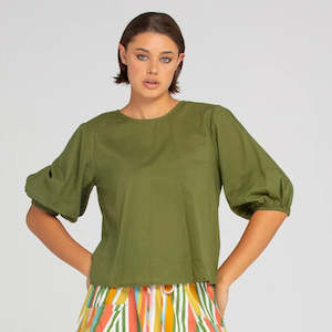 Ava Top Basic -KHAKI