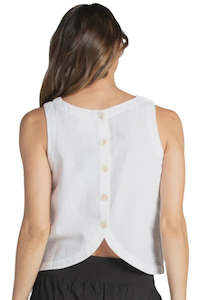 Boom Shankar: Rose Linen Top White