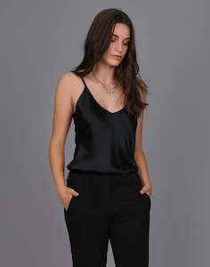 Liquid Satin Cami Black