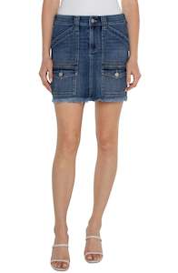 Liverpool: Denim Cargo Skirt