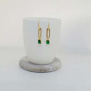 French Style Lab: French Style Lab Green Envy Earrings