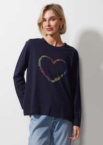 Zaket Plover: Electric Love T-Shirt -Navy