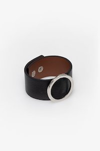 Leather Circle Bracelet | Black