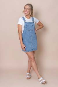 Vianna Pinafore in Light Blue