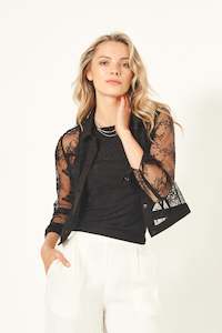 Lemon Tree: Sally-Ann Lace Jacket Black