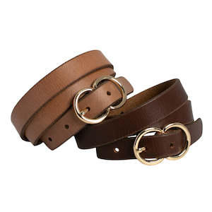 Belts: Loop leather Belt BROOKE NAT