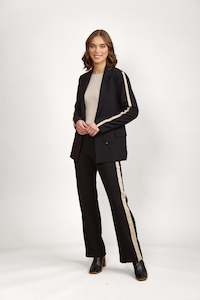 Clementine Blazer -Black/Oat