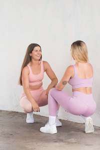 Sherbet Ribbed Seamless Sports Bra