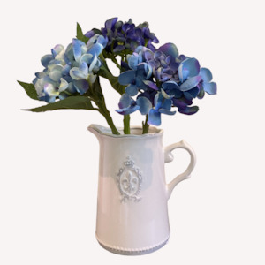 White Fleur de Lis Jug