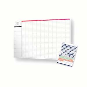 June to June Year Planner |A0 Laminated poster with Stickers + Whiteboard Marker…