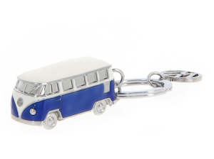 VW T1 Bus 3D Model Key Ring - Blue