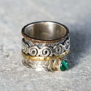 Malachite Spinner Ring