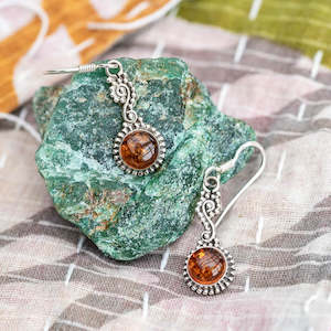 Danika Amber Earrings