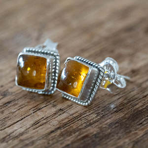 Gypsy Amber Studs